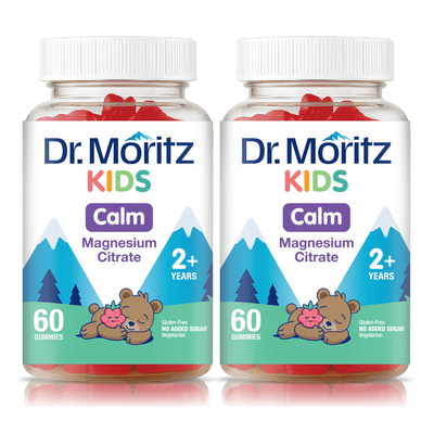 Kids Magnesium Gummies Sugar-Free, 2 Pack - 120 Gummies / 100mg / Raspberry